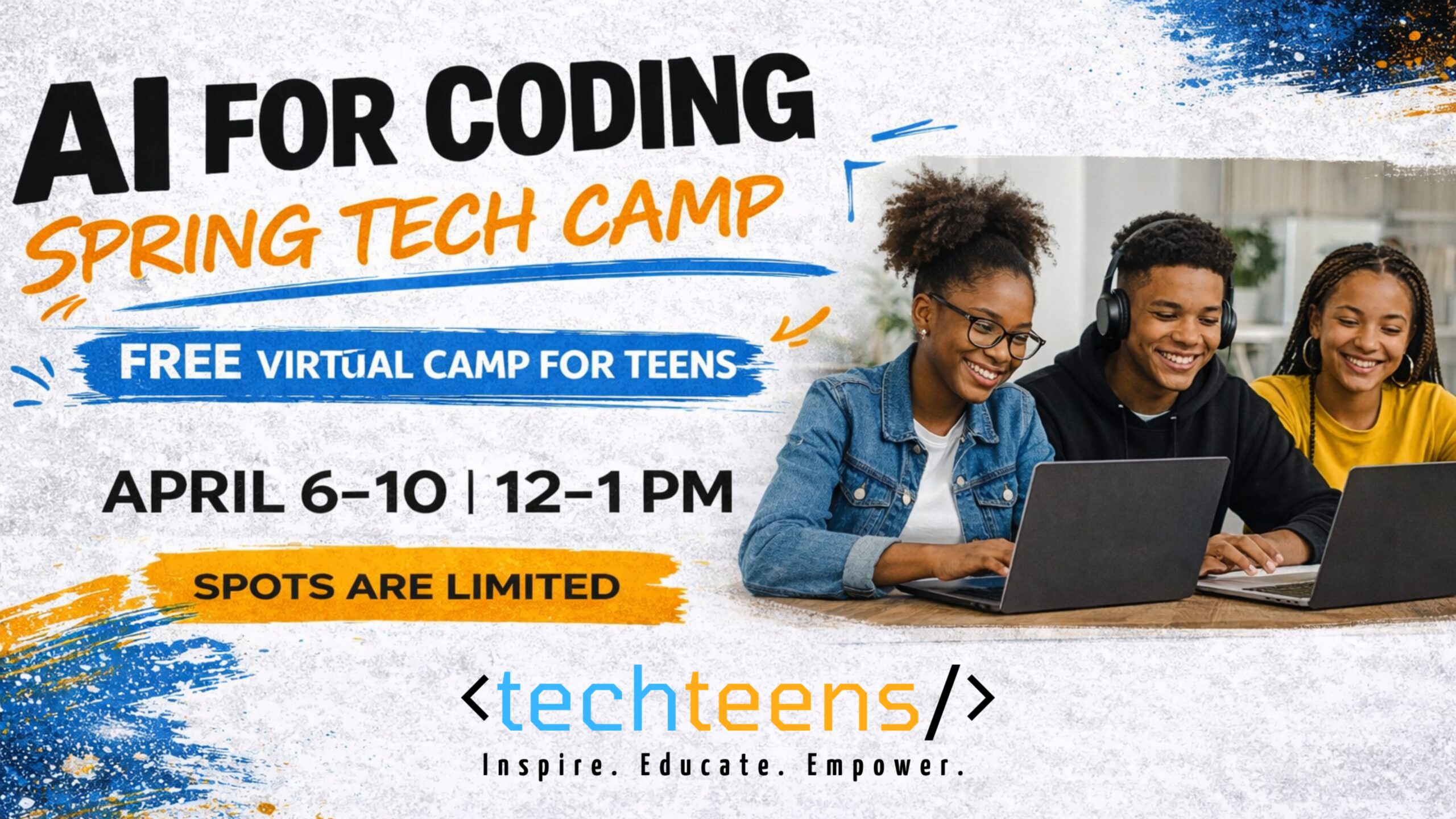 AI for Coding Spring Tech Camp flyer