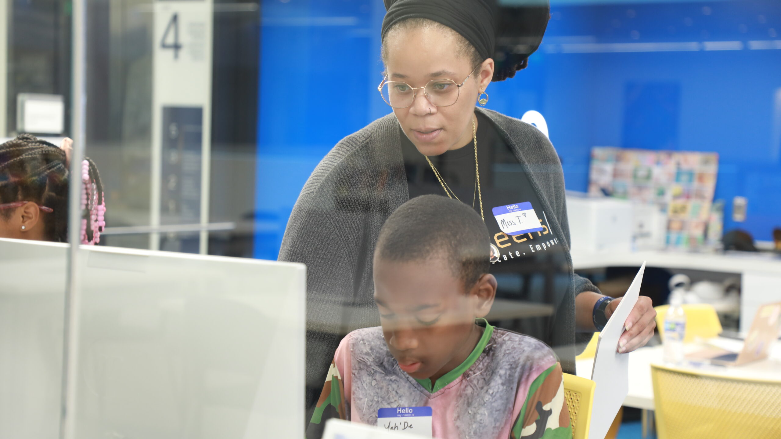 Tech Teens participants during a hands-on technology experience