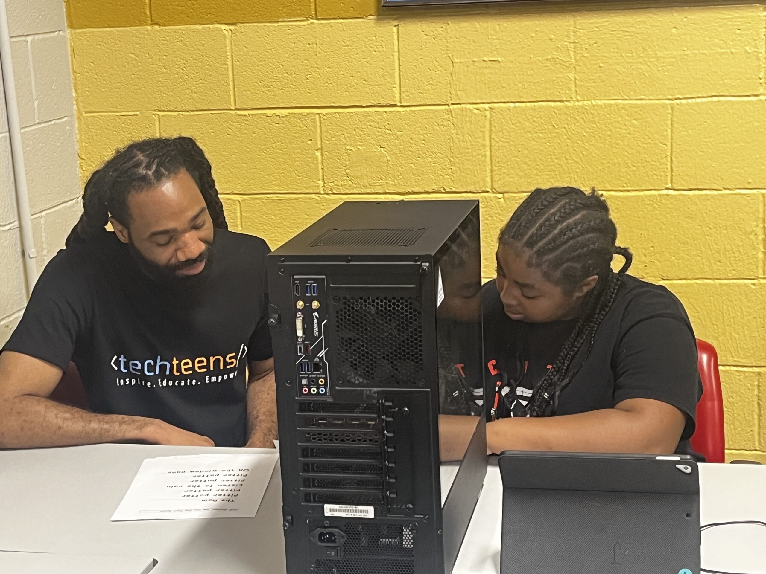 Tech Teens students participating in hands-on technology learning